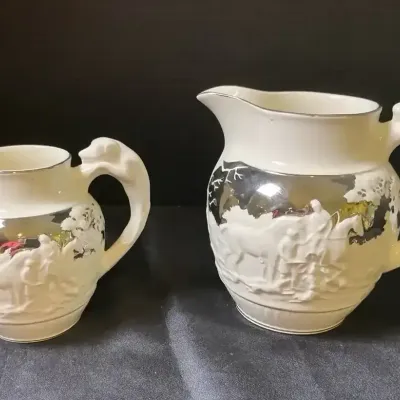 Wedgewood “D’Ye Ken John Peel Pattern Pitchers 