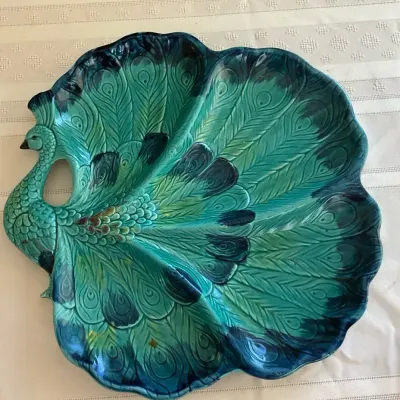Ceramic Peacock Plate
