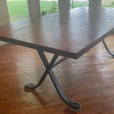 Industrial Farmhouse Dining Table 