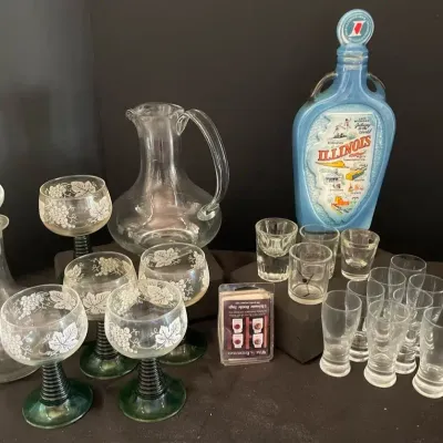  Vintage Decanter, Roemer Wine Glasses