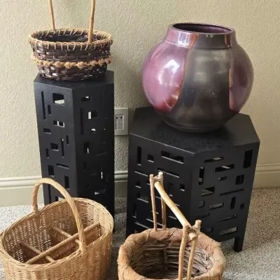 Raku Pottery & Hexagon Tables