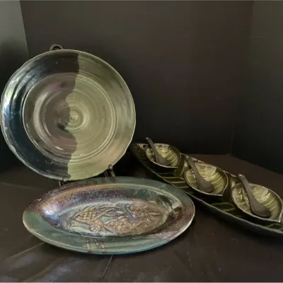 Three Hand Thrown Pottery
