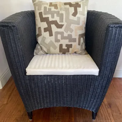 Ebony Wicker Club Chair