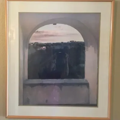 Framed Print Of  1859 Landscape Painting By Edgar Degas