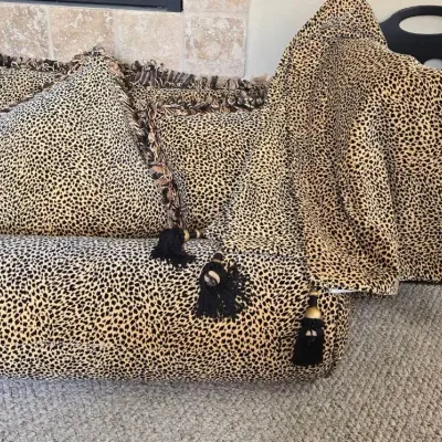 Cheetah Print Pillows And Throw