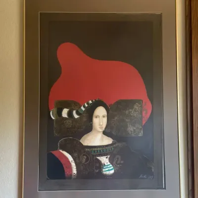 Framed Mersad  Berber Print Titled “Flora”