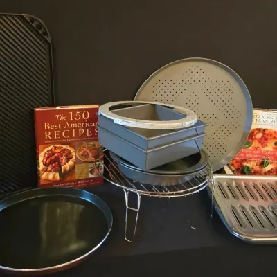 Various Bakeware Pieces & Cookbooks