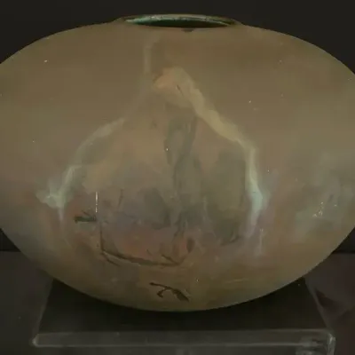 Tony Evan’s Signed Raku Vase 