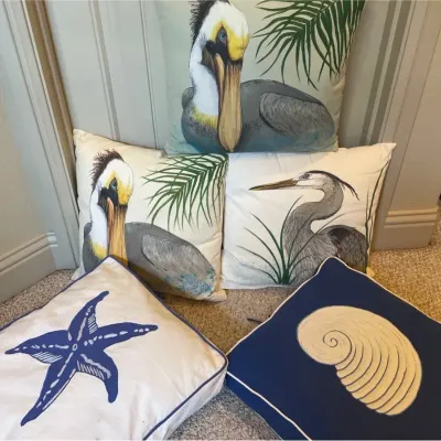 Five Nautical Theme Canvas Pillows