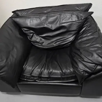Black Leather Club Chair