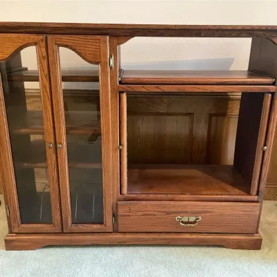 Vintage Wood TV Cabinet - UPSTAIRS