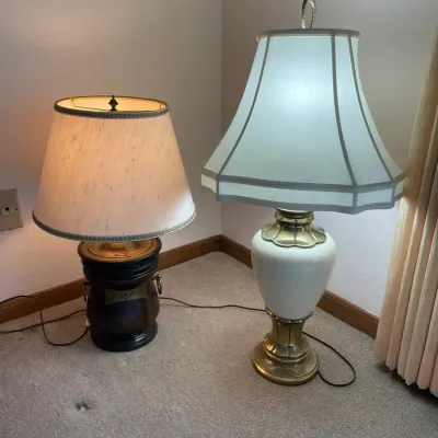 Two Unique Brass Lamps