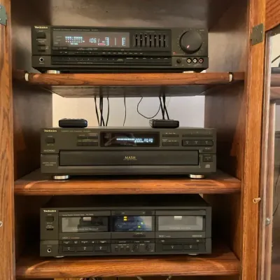 Technics Receiver, CD Player, Tape Player & Speakers - UPSTAIRS 