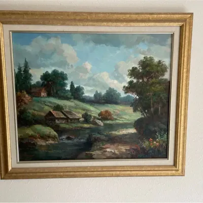 Signed Oil On Canvas Painting