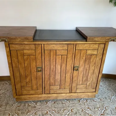 Drexel Wood Sideboard On Casters 