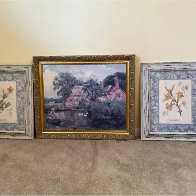 Three Pieces Of Art, One Is Signed
