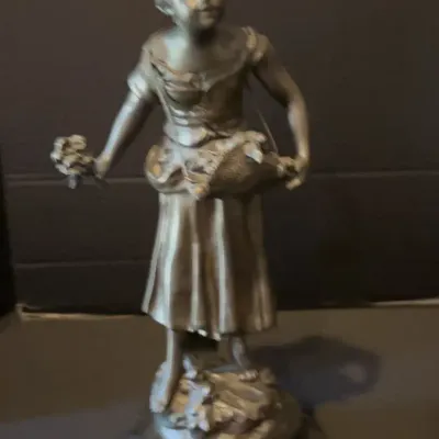 Vendeuse De Fleures by L.F. Moreau Statue 