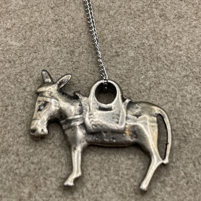 Sale Photo Thumbnail #72: I couldn’t find the stamp on the mule but did find sterling on the clasp