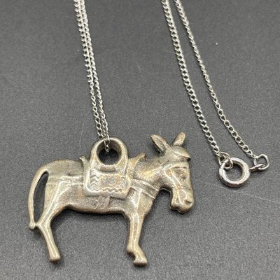 Sale Photo Thumbnail #71: I couldn’t find the stamp on the mule but did find sterling on the clasp