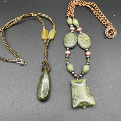 Sale Photo Thumbnail #127: Jasper pendants