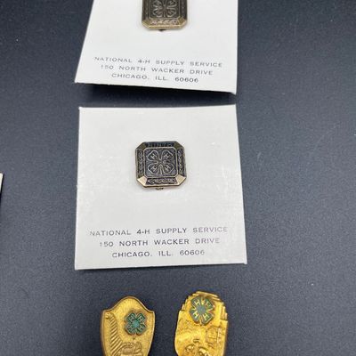 Sale Photo Thumbnail #24: Sterling charm and 4H pins