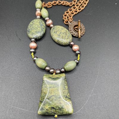 Sale Photo Thumbnail #129: Jasper pendants