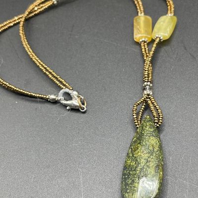 Sale Photo Thumbnail #128: Jasper pendants