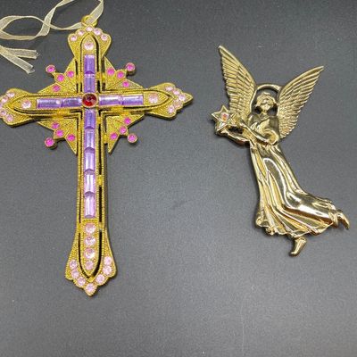 Sale Photo Thumbnail #10: Cross and Angel ornaments