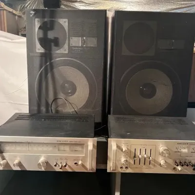 Vintage Scott AM/FM Stereo W/Amp And Technics Speakers (4)