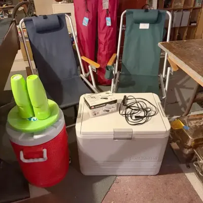 Folding Chairs And Coolers