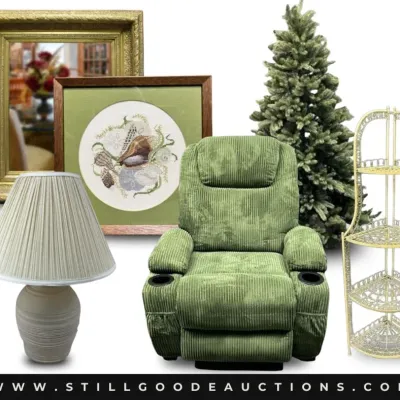 Sale Photo Thumbnail #5: Murano glass, Jim Shore, Vera Bradley, clocks, art glass, carnival glass, lamps, coins, Jefferson war nickels, children’s books, holiday decor, Christmas, knives, baseball cards, sterling silver, Liberty nickels, garden art,  needlepoint, pet supplies, 