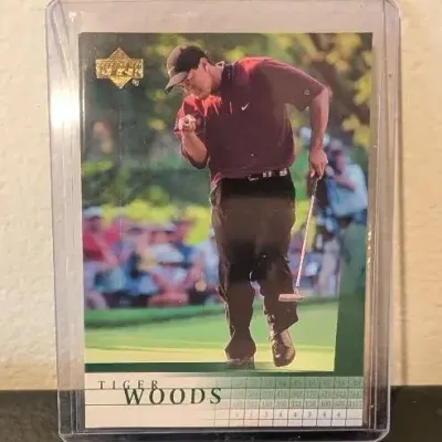 2001 Upper Deck Tiger Woods Rookie Card (#1) 4