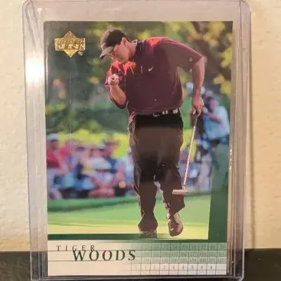 2001 Upper Deck Tiger Woods Rookie Card (#1) 2