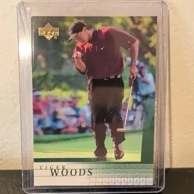 2001 Upper Deck Tiger Woods Rookie Card (#1) 6
