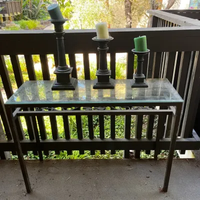 Glass & Metal Hallway Table