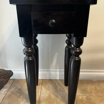 Solid Wood 1-Drawer Side Table