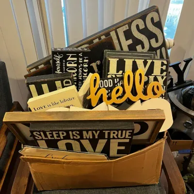 Lot Of Wood Signs