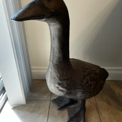 Metal Duck Sculpture