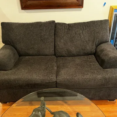 Dark Blue Love Seat Couch