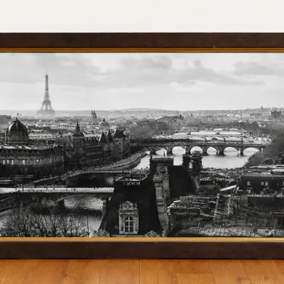 Framed Vintage Paris 60w X 47h X .5dp