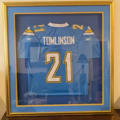 Professionally Famed Reebok jersey of Pro Football Hall of Fame running back LaDainian Tomlinson
