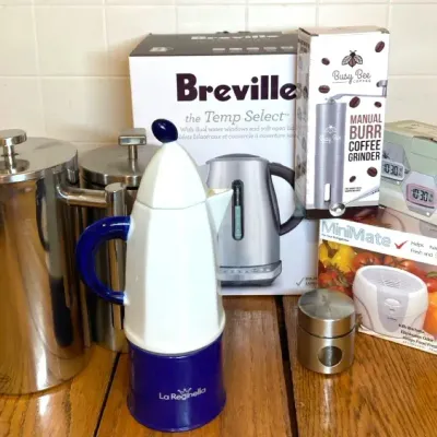 Coffee Lovers Good Morning NIB Items Included Vintage Moka Pot