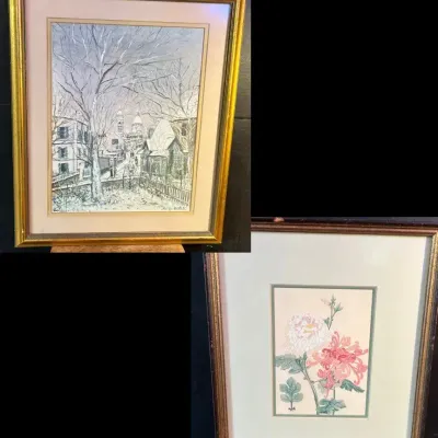 Vintage Gold Framed Prints