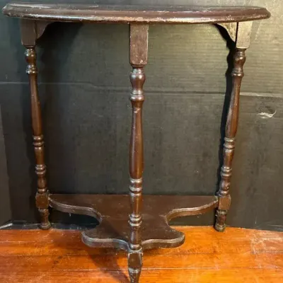 Vintage Half-moon Accent Table