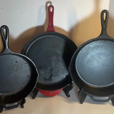 Trio Of Cast Iron Skillets