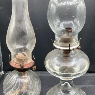 Kerosene Oil Lamp Pair