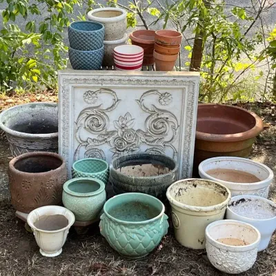 Variety Of Ceramic & Terracotta Pots & More
