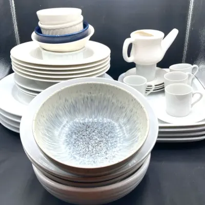 Assortment Of Durable White Dishes  