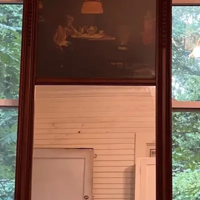 Vintage Carved Wood Mirror