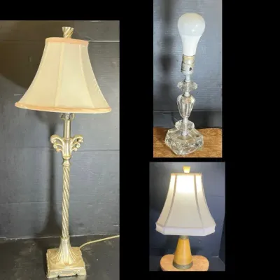 Variety Of Mismatched Table Lamps